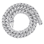 10mm Moissanite Ice Crystal Hemp Rope Chain