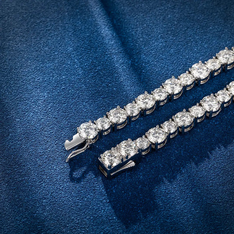 Mixed Size 6mm x 5mm  Moissanite Tennis Bracelet