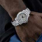 Iced Heavy Metal Hip Hop Watch - 40.6mm White Gold