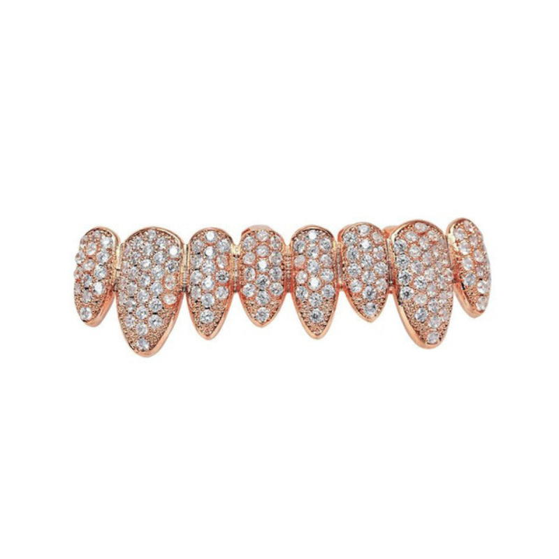 Moissanite Hip Hop Color 8-tooth Grillz