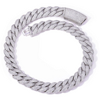 18mm Moissanite Three-row Diamond Bubble Cuban Chain