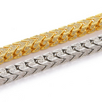 8mm Moissanite V-Shaped Chain 4-Sided Diamond Chain