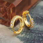 S925 Moissanite Diamond Sterling Silver Hoop Earrings for Men