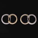 15mm S925 Moissanite Round Hoop Mens Earrings