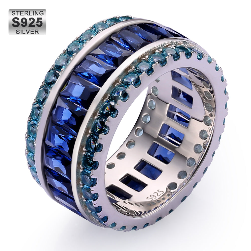 Blue Sapphire Baguette Ring