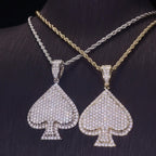 Spade Moissanite Diamond Pendant