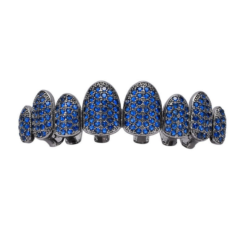 Moissanite Hip Hop Color 8-tooth Grillz