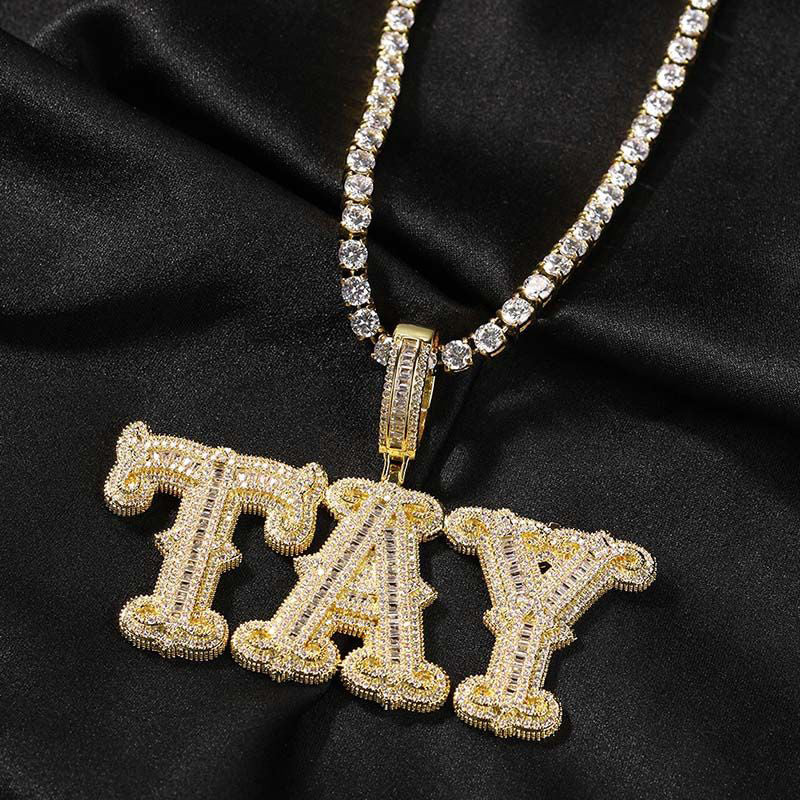Customized Spiked Rock Candy Letters DIY Splicing Pendant