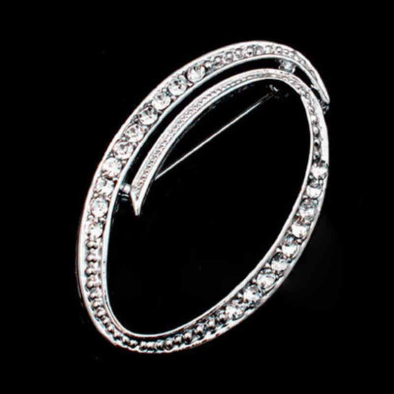 Moissanite Initial Letter Jewelry Brooches