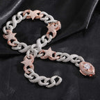10mm/16mm "Two-tone Star" and "Demon Eye" Cuban Chain