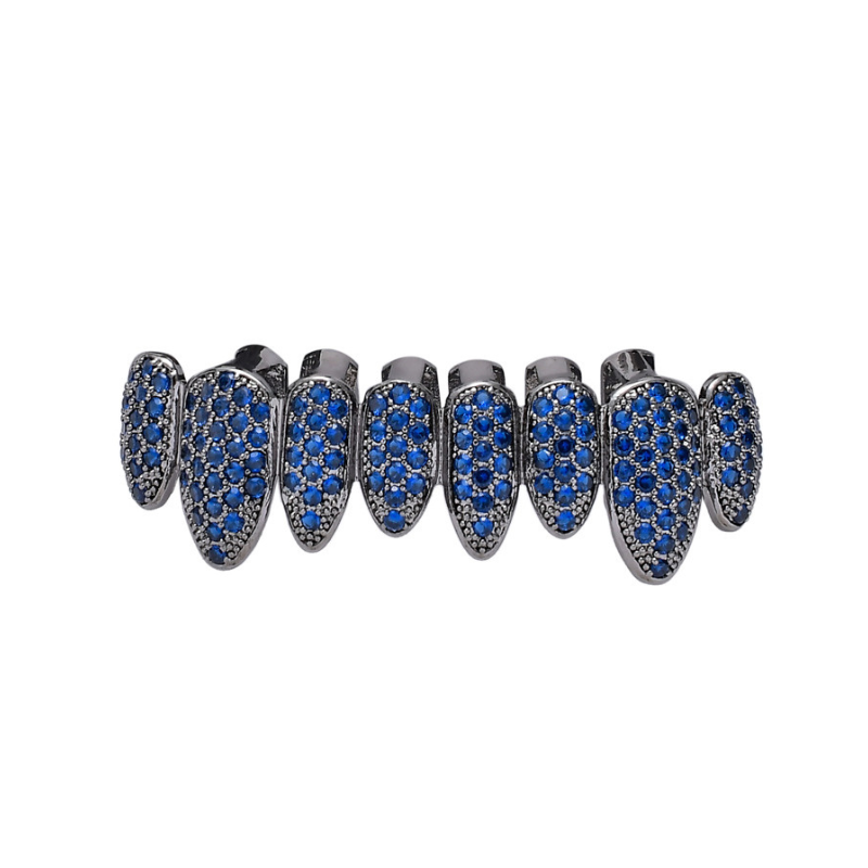 Moissanite Hip Hop Color 8-tooth Grillz