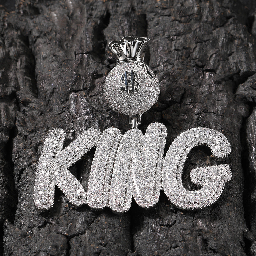 Custom Letter DIY Dollar Sign Splicing Pendant