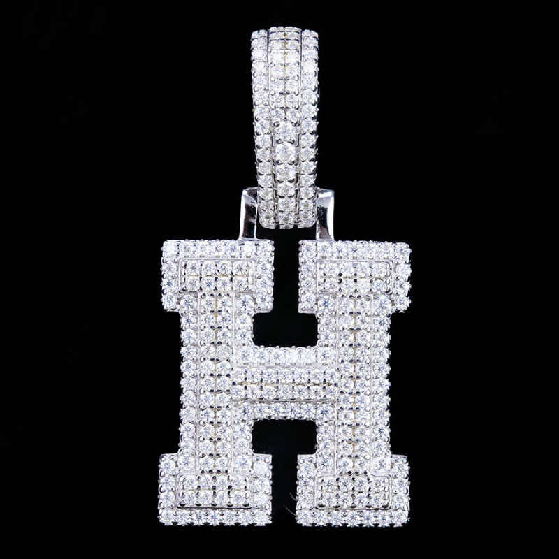 Moissanite Classic Letter Pendant