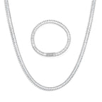 Iced Baguette Cut Tennis Chain Set