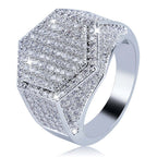 19mm Moissanite Hexagon Hip Hop Ring