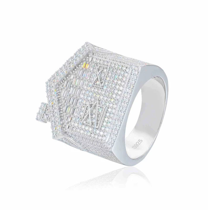 Hip Hop | "3D House Ring" CZ Diamond With 925S
