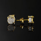 Iced Round Stone Stud Moissanite Earring