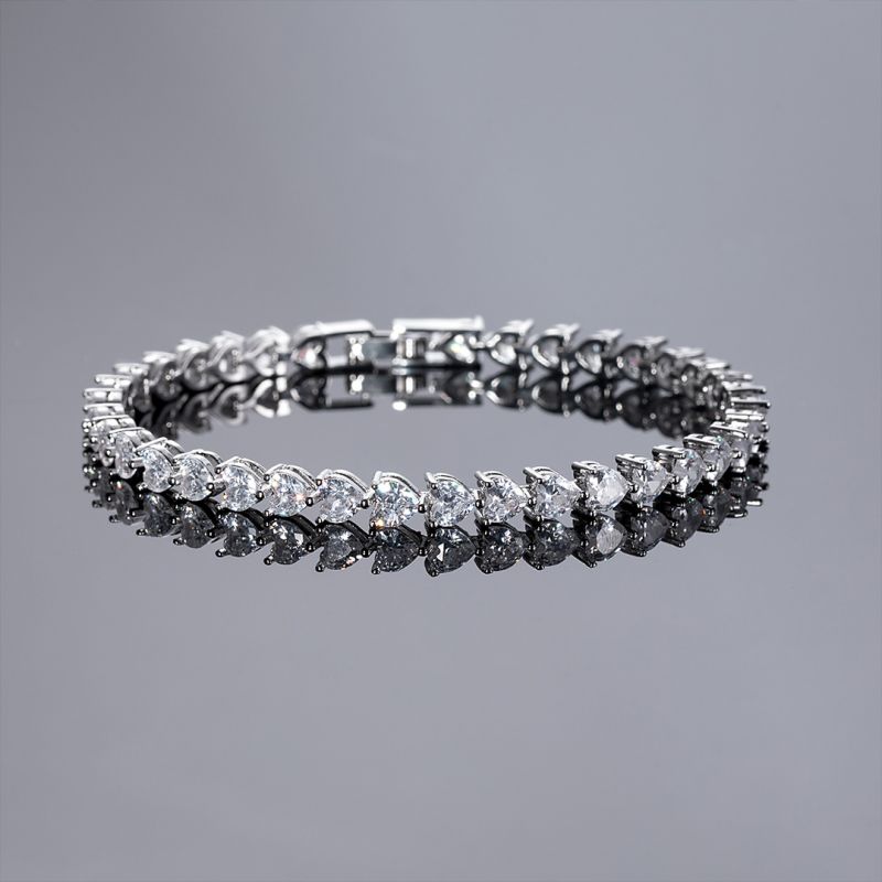 5mm Heart-shaped Moissanite 5mm Tennis Bracelet