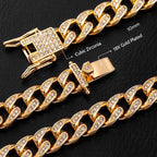 Women's Iced 10mm Tear Drop Miami Cuban Chain