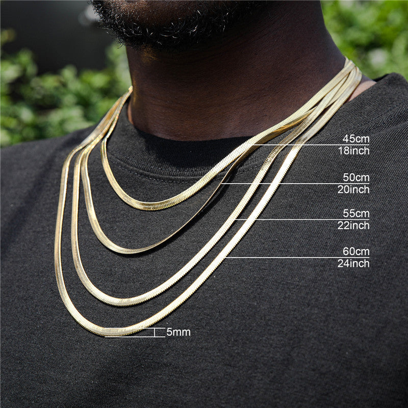 3mm-5mm snake bone blade chain