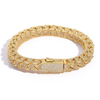 8mm Moissanite V-Shaped Chain 4-Sided Diamond Chain