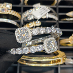 Moissanite Rock Sugar Square Diamond Tennis Bracelet