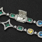 10mm Moissanite Hip Hop Colored Gemstone Chain