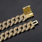 12mm Moissanite Bubble Micro inlay Cuban Bracelet