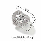 Moissanite Hip Hop Retro Jesus Portrait Ring