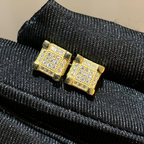 S925 Silver Moissanite Classic Square Earrings
