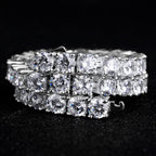 5mm Moissanite White Gold  Diamond Mens Tennis Chain
