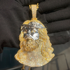 Moissanite Hip Hop Big Wave Jesus Pendant（In stock）