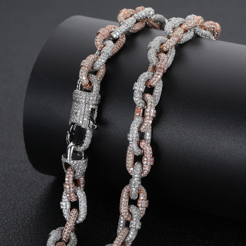 10mm Moissanite Hip Hop O-shaped Chain