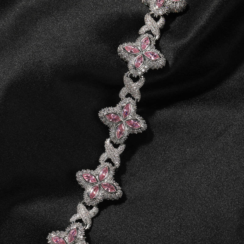 Moissanite Hip Hop Clovers Infinity Bracelet