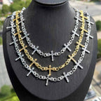 Moissanite Hip Hop Thorn Cross Chain