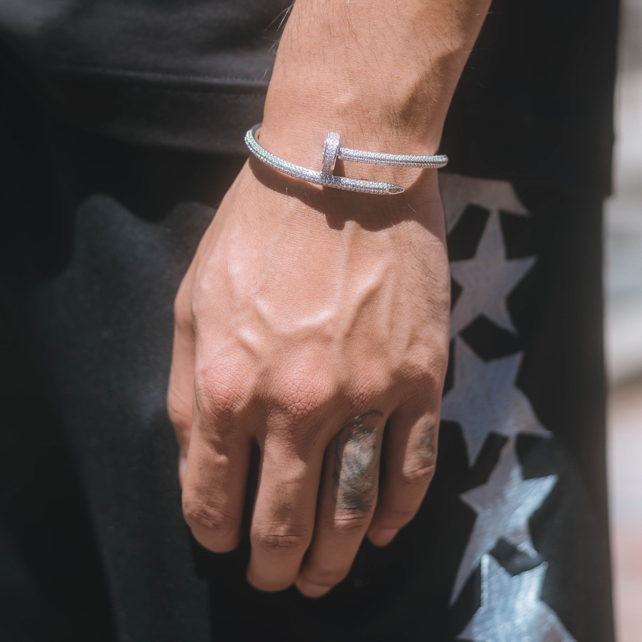 Moissanite Iced Nail Bracelet