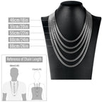 6mm Miami Cuban Set in White Gold for Men's Chain