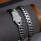 8mm Moissanite Miami Prong Link Chain with Iced Clasp