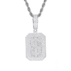 Moissanite Hip Hop Dollar Rectangular Pendant