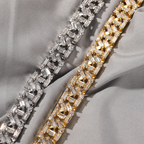 12mm Moissanite Hip-Hop Three-Dimensional Cuban Chain
