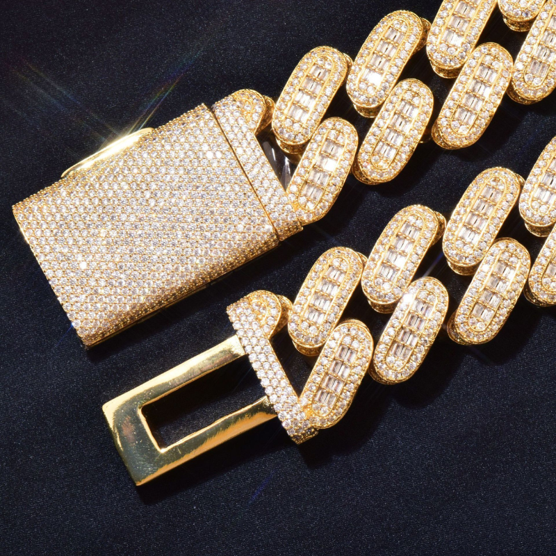 28mm Moissanite Hip-Hop Luxury Large Cuban Chain