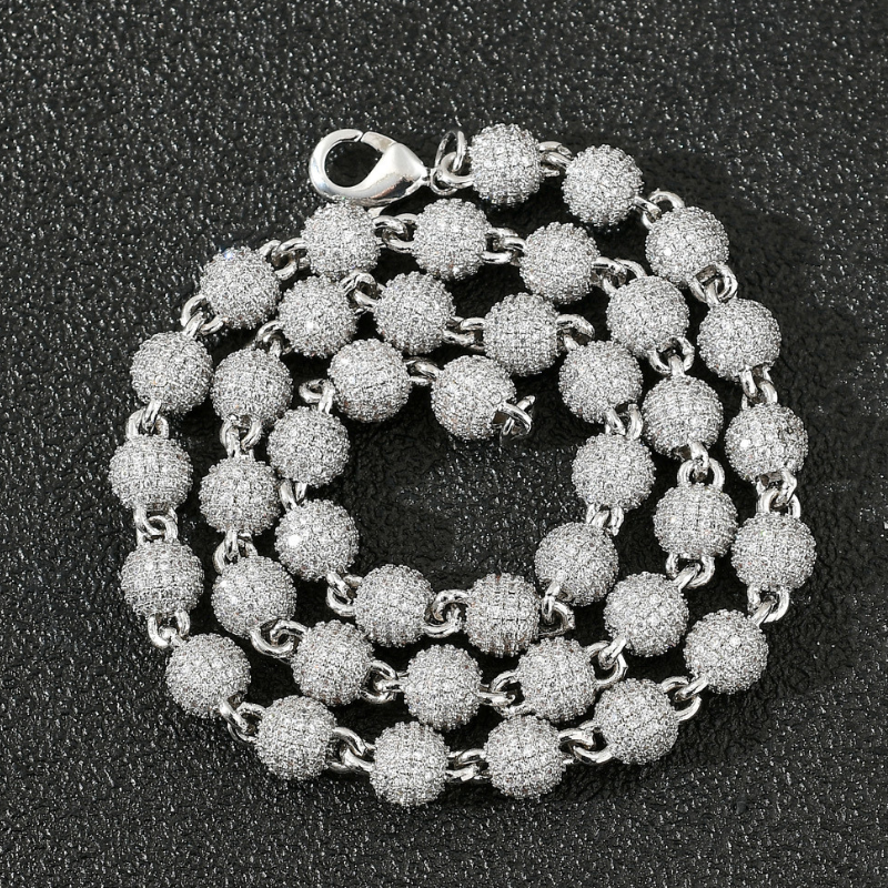 Moissanite Classic Jesus Pendant Diamond Ball Chain Set
