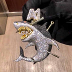Moissanite Victimized Shark Pendant