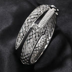 Moissanite Luxury Sword Cross Creative Design Open Bracelet