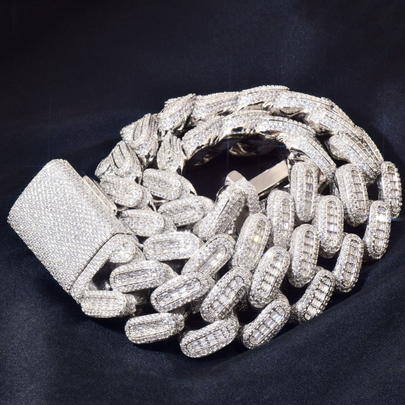 28mm Moissanite Hip-Hop Luxury Large Cuban Chain