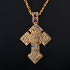 Moissanite Colorful Jesus Cross Pendant