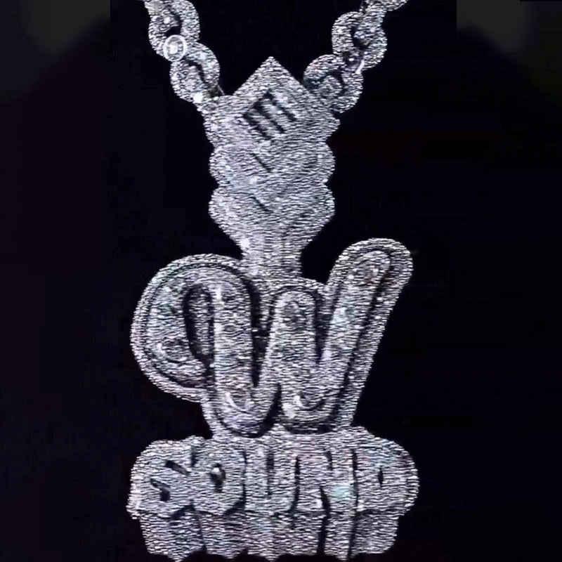 Sound Pear Cut Zircon ''W'' Pendant