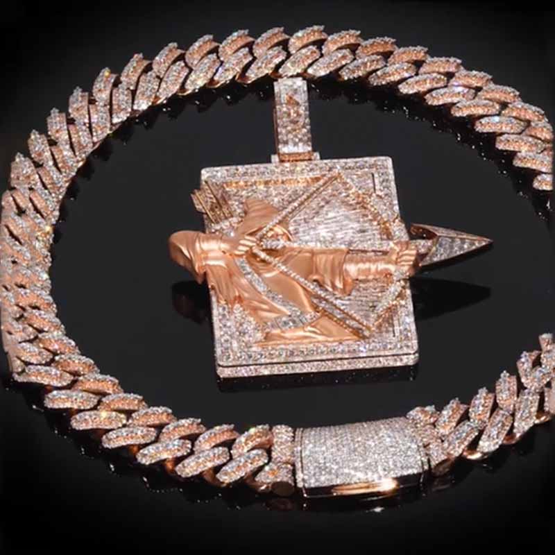 S925 Moissanite Assassin Pendant Set
