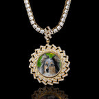 Iced Out Custom Rhombus Picture Necklace Photo Moissanite Pendant