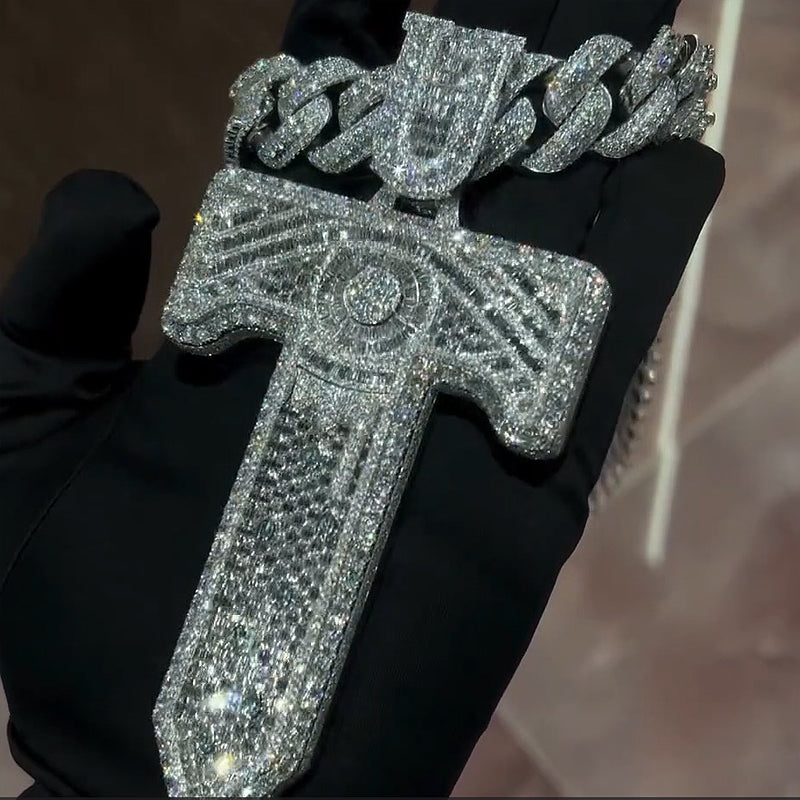 【Free Rope Chain】T Letter-Diamond CZ Pendant